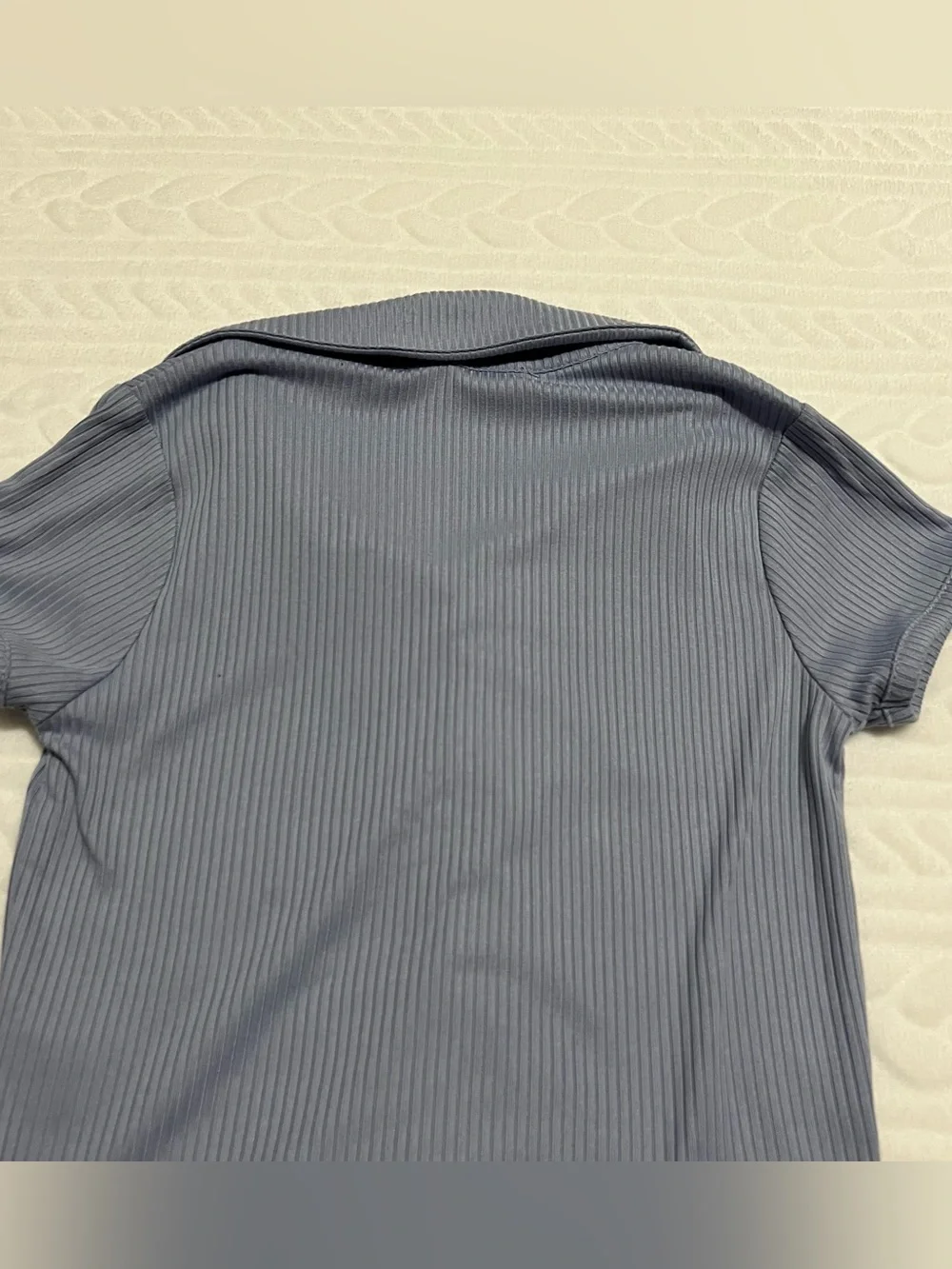 💗 Beautees - Girls Blue Short-Sleeve Button Front Top with Plaid Skirt‎